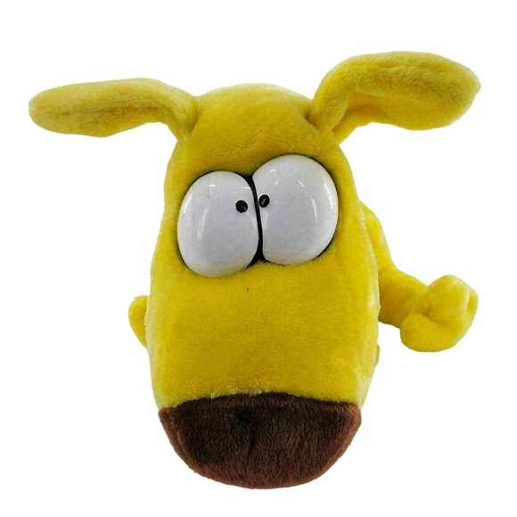 Vtg 1987 Grimmy Plush Toy Mother Goose and Grimm 21" Jumbo Yellow Dog Cartoon - Picture 1 of 7